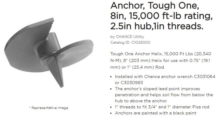 Anchor 8in helix 15k